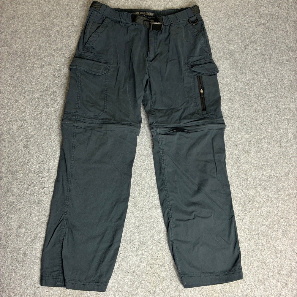 BC Clothing Co Convertible Cargo Pants Men's M x 30 Blue Hiking Zip Off Outdoor